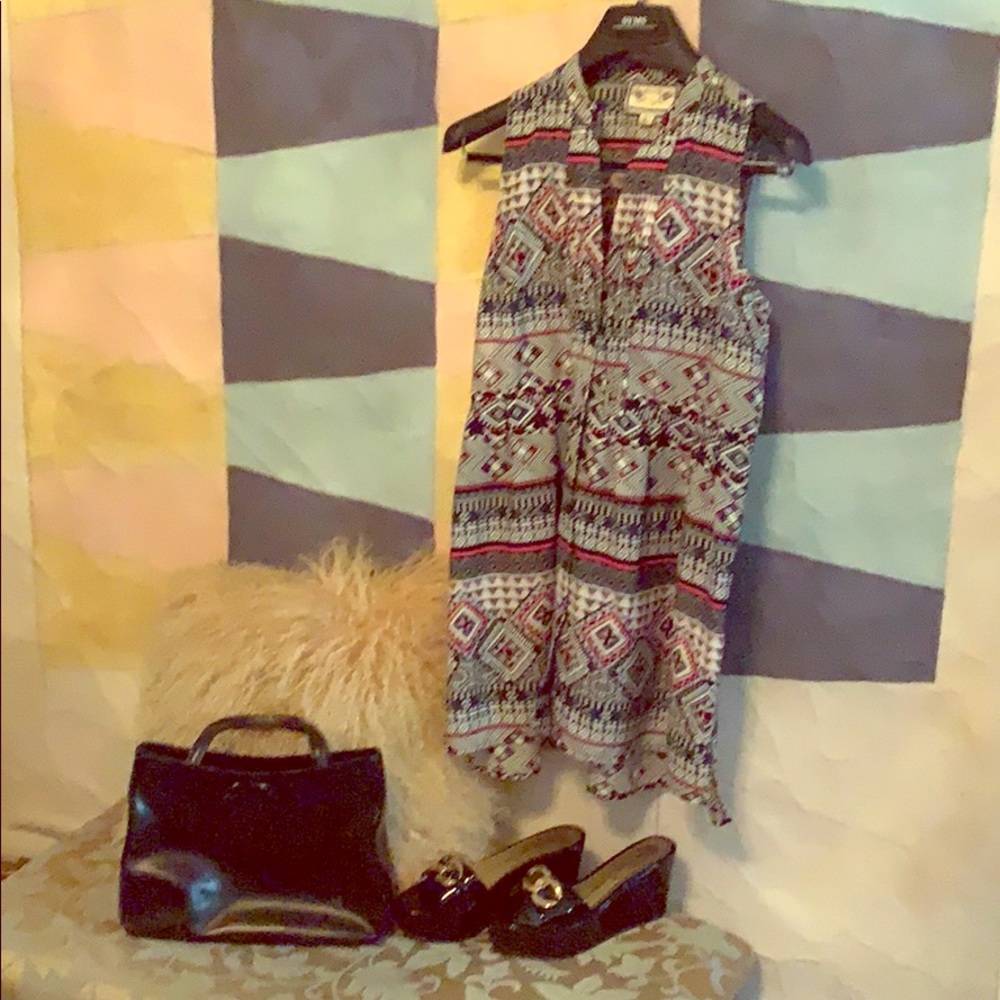 Dress/ Anthropologie, shoes, Bag